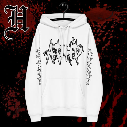 Hardcore Clothing, white wicked hoodie  by josh ely