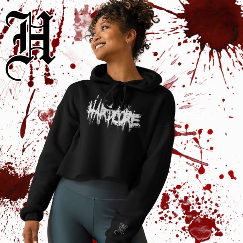 Hardcore Crop Hoodie- Hardcore Clothing-