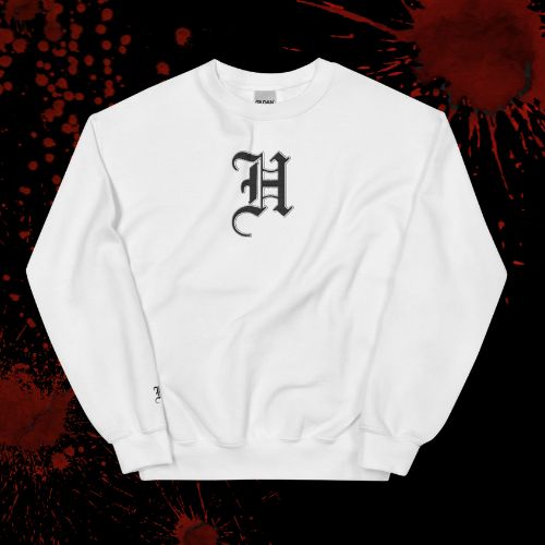 Hardcore clothing, white sweatshirt