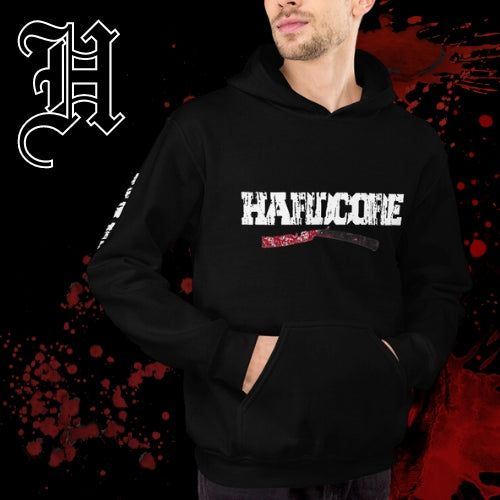 Hardcore 'Straight Razor' heavyweight hoodie (DTG) - Hardcore  Clothing 