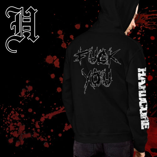 Hardcore 'Straight Razor' heavyweight hoodie (DTG) - Hardcore  Clothing 